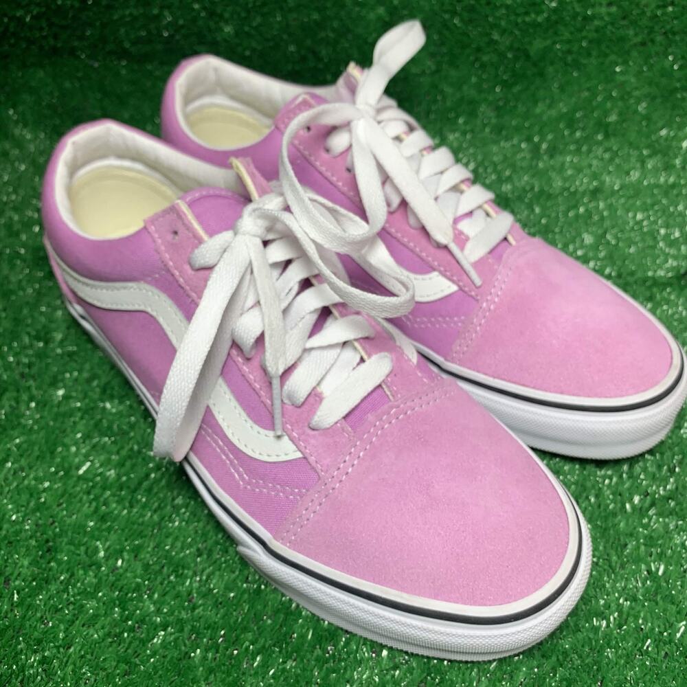 Vans Old Skool Pink White Sneakers Womens 8 Mens 6.5 507698